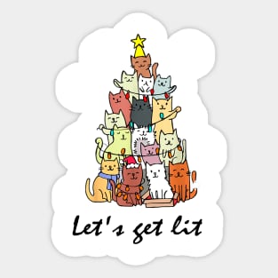 LET'S GET LIT Sticker